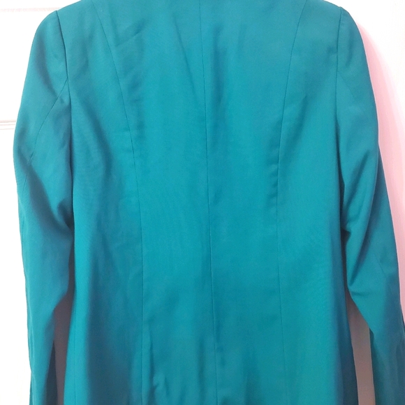 Teal button blazer jacket - Picture 2 of 2